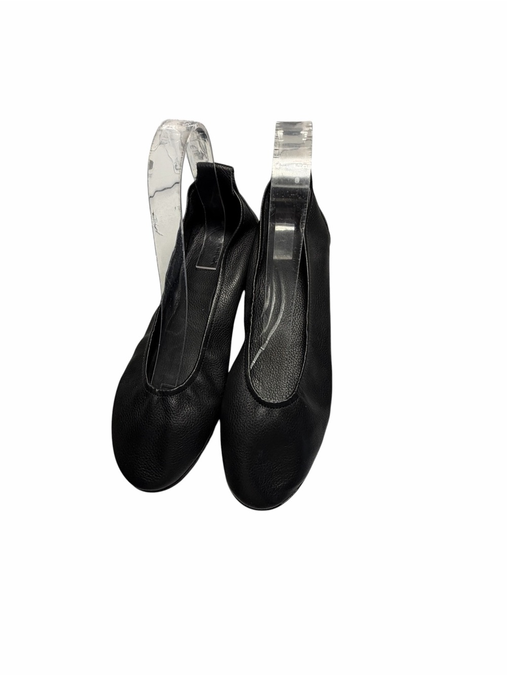 Aetrex Black Leather Slip-On Ballet Flats